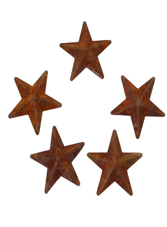 TAODAN 50PCS 1 Inch Metal Star Antique Real Rust Finish Christmas Decoration Pendant Stamping Part Pentagram Crafts Decoration Barn Star for Decorating House Wall Door - Image 5